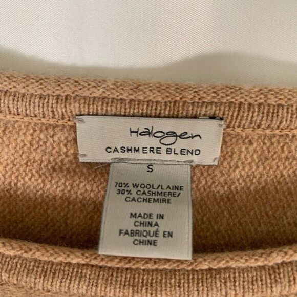 Halogen Wool Cashmere Blend Sweater Women's Small Brown Knit Round Neck - Picture 2 of 7